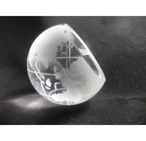Laser Engraved Crystal Globe Award Silk Lined Gift Box